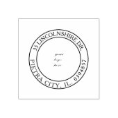 Aangepaste Logo Retouradres Cinzel Font Rubberstempel (Afrduk)