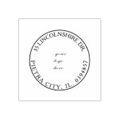 Aangepaste Logo Retouradres Cinzel Font Rubberstempel (Afrduk)