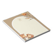 Aangepaste Logo Retro Arch Roos Business Notitieblok (Schuin)