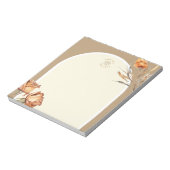 Aangepaste Logo Retro Arch Roos Business Notitieblok (Linkerzijde)