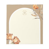 Aangepaste Logo Retro Arch Roos Business Notitieblok (Voorkant)