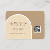 Aangepaste Logo Retro Arch Roos Korting Loyaliteit Visitekaartje (Achterkant)