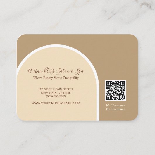 Aangepaste Logo Retro Arch Roos Korting Loyaliteit Visitekaartje (Achterkant)