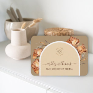 Aangepaste Logo Retro Arch Script Roos Vrouwelijk Visitekaartje