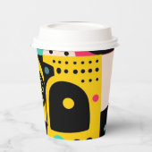 Aangepaste Logo Retro Papier Cup 8 oz Papieren Bekers (Links)