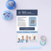 Aangepaste logo review QR zorgkliniek Flyer (Enkel)