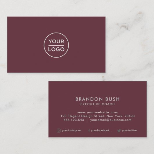 Aangepaste logo rode visitekaartjes (Voorkant / Achterkant)