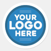 Aangepaste Logo Ronde Sticker (Voorkant)