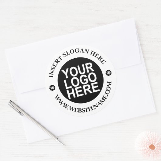 Aangepaste Logo Ronde Sticker (Envelop)