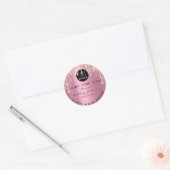 Aangepaste Logo Roos schijven gemaakt met liefdesr Ronde Sticker (Envelop)