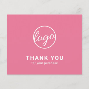 Aangepaste Logo Roze Budget Bedanktkaart