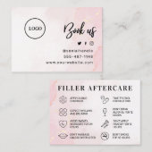 Aangepaste Logo roze Gold Filler Aftercare Card Visitekaartje (Voorkant / Achterkant)