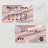 Aangepaste Logo roze zijderoute Kaart met logo Visitekaartje (Voorkant / Achterkant)