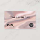 Aangepaste Logo roze zijderoute Kaart met logo Visitekaartje (Achterkant)