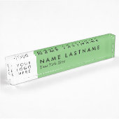Aangepaste Logo Sage Green Pastel Black Text Moder Naambordje