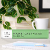 Aangepaste Logo Sage Green Pastel Black Text Moder Naambordje
