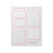 Aangepaste Logo Schattige Eenvoudige Blush Ongedat Notitieblok (Linkerzijde)