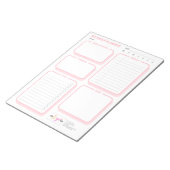 Aangepaste Logo Schattige Eenvoudige Blush Ongedat Notitieblok (Schuin)