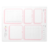 Aangepaste Logo Schattige Eenvoudige Blush Ongedat Notitieblok (Voorkant)