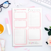 Aangepaste Logo Schattige Eenvoudige Blush Ongedat Notitieblok