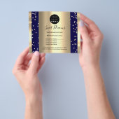 Aangepaste logo schoonheid make-up prijslijst glit flyer (Hand)