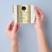 Aangepaste logo schoonheid make-up prijstlijst wit flyer (Hand)