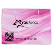 Aangepaste Logo Shopping | Zakelijke promotie Groot Cadeauzakje (Voorkant)