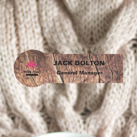 Aangepaste Logo Silver Name Tag voor medewerkers