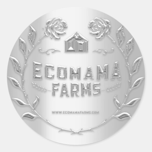 Aangepaste Logo Silver-tester Steekproef Grijs Ronde Sticker (Voorkant)