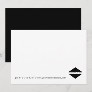 Aangepaste Logo Simple Elegant Note-Kaart Notitiekaartje