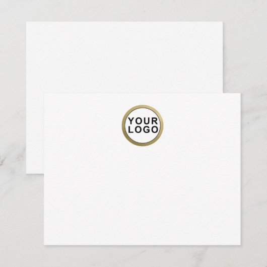 Aangepaste Logo Simple Note-Kaart Notitiekaartje (Voorkant / Achterkant)