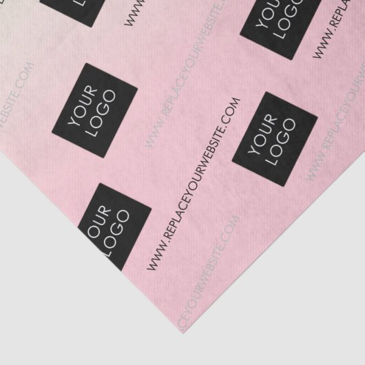 Aangepaste Logo Sjabloon Business Company Ombre Tissuepapier (Detail)