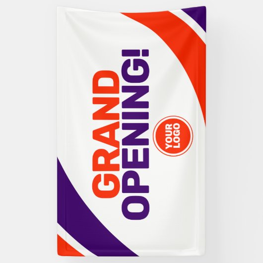 aangepaste logo sjabloon grand opening business ba spandoek (Verticaal)