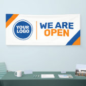 Aangepaste logo sjabloon Wij zijn Open Business Ba Spandoek (Beurs)