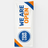 Aangepaste logo sjabloon Wij zijn Open Business Ba Spandoek (Verticaal)