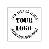 Aangepaste Logo Slogan Social Media Handle Stempel (Afrduk)