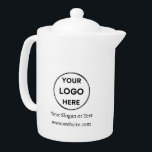 Aangepaste Logo Slogan Tekst Modern Business Corpo Theepot<br><div class="desc">Werk eenvoudig het merk van uw bedrijf bij met onze eenvoudige, witte sjabloon op maat in een moderne, minimalistische stijl. Voeg uw logo en slogan of tekst toe aan de creëer van een professionele uitstraling in slechts enkele minuten. Hulp nodig bij personalisatie? Neem voor hulp contact met ons op via...</div>