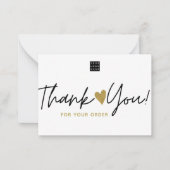 Aangepaste Logo Small Business Order Bedankt Notitiekaartje (Voorkant)