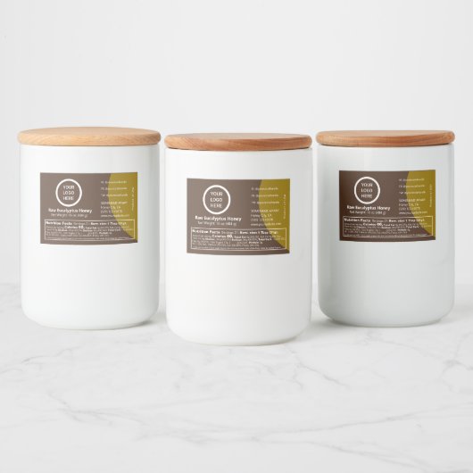 Aangepaste Logo Small Container FDA Complaint Hone Voedselcontainer Etiket (Flessen)