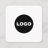 Aangepaste Logo Social Media Eenvoudig Modern Mini Vierkante Visitekaartje (Voorkant)