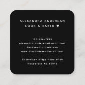 Aangepaste Logo Social Media Eenvoudig Modern Mini Vierkante Visitekaartje (Achterkant)