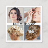 Aangepaste Logo Social Media Networking toevoegen Vierkante Visitekaartje (Voorkant)