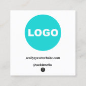 Aangepaste Logo Social Media Networking toevoegen Vierkante Visitekaartje (Achterkant)