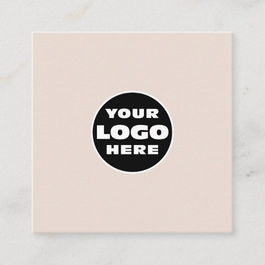 aangepaste logo social media pictogrammen QR code Vierkante Visitekaartje (Voorkant)