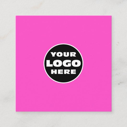 aangepaste logo social media pictogrammen QR-code  Vierkante Visitekaartje (Voorkant)