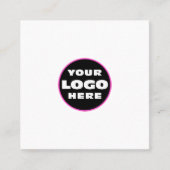 aangepaste logo social media pictogrammen QR code  Vierkante Visitekaartje (Voorkant)