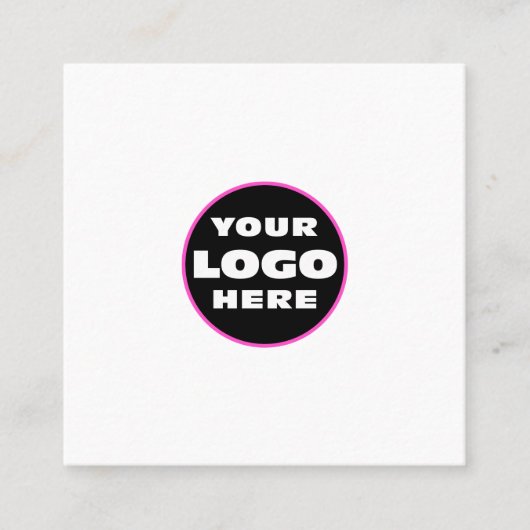 aangepaste logo social media pictogrammen QR code  Vierkante Visitekaartje (Voorkant)