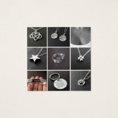 Aangepaste Logo Social Media Stud Oorbel Display K Vierkante Visitekaartjes (Achterkant)