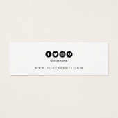 Aangepaste logo social media stud oorbellen displa mini visitekaartjes (Achterkant)
