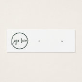 Aangepaste logo social media stud oorbellen displa mini visitekaartjes (Voorkant)